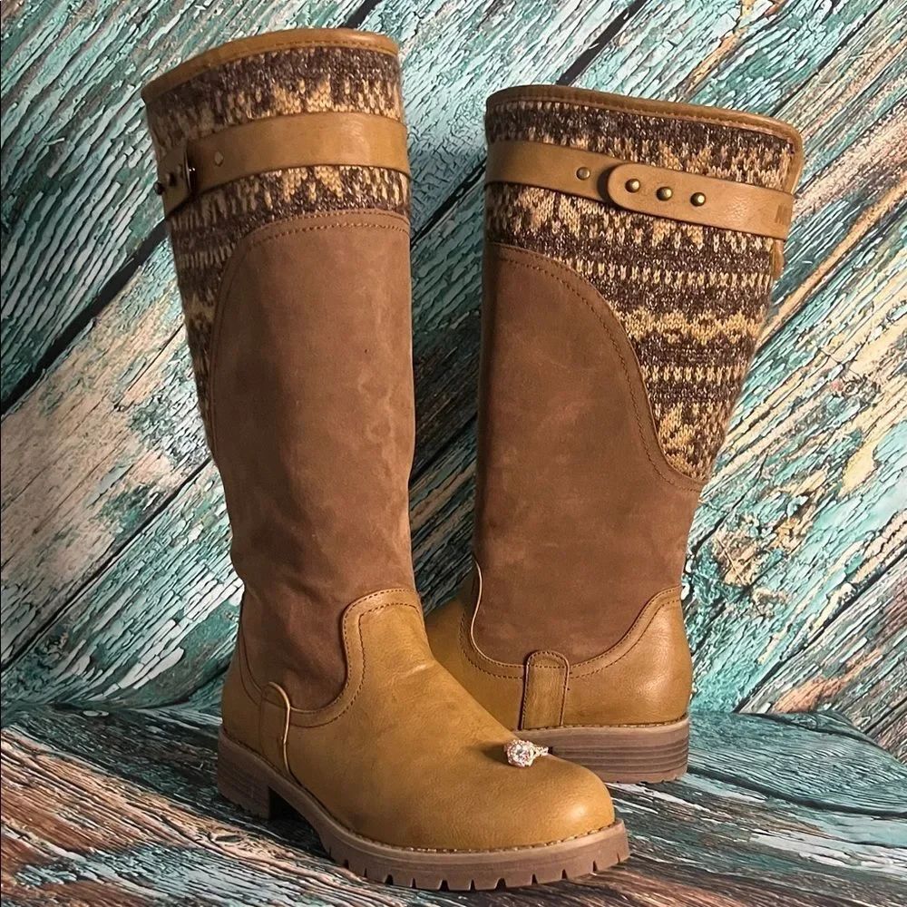 Muk Luks Brown and Tan Winter Boots